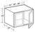 Ideal Cabinetry Glasgow Polar White Wall Cabinet - Glass Doors - W242418PFG-GPW