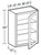Ideal Cabinetry Glasgow Polar White Wall Cabinet - Glass Doors - W0930PFG-GPW