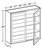 Ideal Cabinetry Glasgow Polar White Wall Cabinet - Glass Doors - W2436PFG-GPW