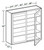 Ideal Cabinetry Glasgow Polar White Wall Cabinet - Glass Doors - W2442PFG-GPW