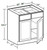 Ideal Cabinetry Glasgow Polar White Base Cabinet - B33-GPW