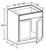 Ideal Cabinetry Glasgow Polar White Base Cabinet - SB24-GPW
