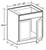 Ideal Cabinetry Glasgow Polar White Base Cabinet - SB27-GPW