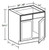 Ideal Cabinetry Glasgow Polar White Base Cabinet - SB33-GPW