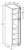 Ideal Cabinetry Glasgow Polar White Pantry Cabinet - Glass Doors - U182484PFG-GPW
