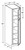 Ideal Cabinetry Glasgow Polar White Pantry Cabinet - Glass Doors - U182490PFG-GPW