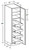 Ideal Cabinetry Glasgow Polar White Pantry Cabinet - Glass Doors - U182496PFG-4T-GPW