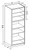 Ideal Cabinetry Glasgow Polar White Pantry Cabinet - Without Doors - U242496ND-GPW
