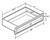 Ideal Cabinetry Glasgow Polar White Desk Knee Drawer - DKD30-GPW