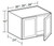 Ideal Cabinetry Wichita Vessel Blue Wall Cabinet - W362415-WVB