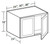 Ideal Cabinetry Wichita Vessel Blue Wall Cabinet - W302418-WVB