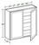 Ideal Cabinetry Wichita Vessel Blue Wall Cabinet - W2436-WVB