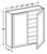 Ideal Cabinetry Wichita Vessel Blue Wall Cabinet - W2736-WVB