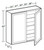 Ideal Cabinetry Wichita Vessel Blue Wall Cabinet - W2442-WVB