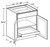 Ideal Cabinetry Wichita Vessel Blue Base Cabinet - B30-1T-WVB