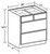 Ideal Cabinetry Wichita Vessel Blue Base Cabinet - BD36-WVB