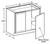 Ideal Cabinetry Wichita Vessel Blue Base Cabinet - BBCU39-WVB