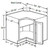 Ideal Cabinetry Wichita Vessel Blue Base Cabinet - EZR33-WVB