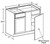 Ideal Cabinetry Wichita Vessel Blue Base Cabinet - BBCU42-WVB