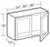 Ideal Cabinetry Glasgow Deep Onyx Wall Cabinet - Glass Doors - W2418PFG-GDO