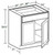 Ideal Cabinetry Glasgow Deep Onyx Base Cabinet - B24-GDO