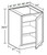 Ideal Cabinetry Glasgow Deep Onyx Base Cabinet - B12FH-GDO