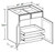 Ideal Cabinetry Glasgow Mythic Blue Base Cabinet - B36-2T-GMB