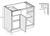 Cubitac Cabinetry Sofia Caramel Glaze Single Door & Drawer Blind Base Cabinet - BLB39/42-SCG