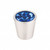 Top Knobs - Crystal Collection - Blue Crystal Center Knob 1 1/16" w/ Brushed Satin Nickel Shell - TK131BSN