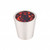 Top Knobs - Crystal Collection - Wine Crystal Center Knob 1 1/16" w/ Brushed Satin Nickel Shell - TK133BSN