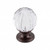 Top Knobs - Crystal Collection - Clear Melon Crystal Knob 1 1/8" w/ Oil Rubbed Bronze Base - TK127ORB