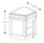 Blue Valley White Shaker Kitchen Cabinet - WHS-BEC24