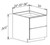 Innovation Cabinetry Imperial Blue Kitchen Cabinet - DB24-2-CB