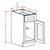 U.S. Cabinet Depot - Shaker Grey - Single Door Single Drawer Base Cabinet - SG-B18