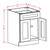 U.S. Cabinet Depot - Shaker Grey - Double Door Single Drawer Base Cabinet - SG-B24