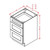 U.S. Cabinet Depot - Shaker Grey - 3 Drawer Base Cabinet - SG-3DB12