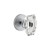 Viaggio Circolo Leather Rosette Passage with Stella Crystal Knob in Bright Chrome - 620069-CLOMLTSTA-10-BC - 2 3/8" Backset