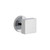 Viaggio Circolo Rosette Passage with Quadrato Brass Knob in Bright Chrome - 620079-CLOQAD-10-BC - 2 3/8" Backset
