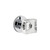 Viaggio Circolo Rosette Passage with Quadrato Crystal Knob in Bright Chrome - 620104-CLOQDC-10-BC - 2 3/8" Backset