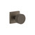 Viaggio Quadrato Rosette Passage with Circolo Brass Knob in Titanium Gray - 620133-QADCLO-10-TG - 2 3/8" Backset