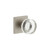 Viaggio Quadrato Rosette Passage with Circolo Crystal Knob in Satin Nickel - 620157-QADCLC-10-SN - 2 3/8" Backset