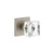 Viaggio Quadrato Rosette Passage with Quadrato Crystal Knob in Satin Nickel - 620232-QADQDC-10-SN - 2 3/8" Backset