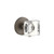 Viaggio Circolo Rosette Passage with Quadrato Crystal Knob in Titanium Gray - 620358-CLOQDC-10-TG - 2 3/4" Backset