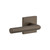 Viaggio Quadrato Rosette Passage with Moderno Lever in Titanium Gray - 620909-QADMOD-10-TG - 2 3/8" Backset