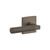 Viaggio Quadrato Rosette Passage with Contempo Smooth Lever in Titanium Gray - 621591-QADCON-STH-10-TG - 2 3/8" Backset