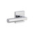 Viaggio Quadrato Rosette Passage with Contempo Smooth Lever in Bright Chrome - 621607-QADCON-STH-10-BC - 2 3/4" Backset