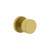 Viaggio Circolo Leather Rosette Privacy with Circolo Brass Knob in Satin Brass - 622324-CLOMLTCLO-40-SB - 2 3/8" Backset