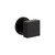Viaggio Circolo Rosette Privacy with Quadrato Brass Knob in Satin Black - 622383-CLOQAD-40-BK - 2 3/8" Backset