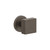 Viaggio Circolo Rosette Privacy with Quadrato Brass Knob in Titanium Gray - 622386-CLOQAD-40-TG - 2 3/8" Backset