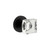 Viaggio Circolo Rosette Privacy with Quadrato Crystal Knob in Satin Black - 622408-CLOQDC-40-BK - 2 3/8" Backset